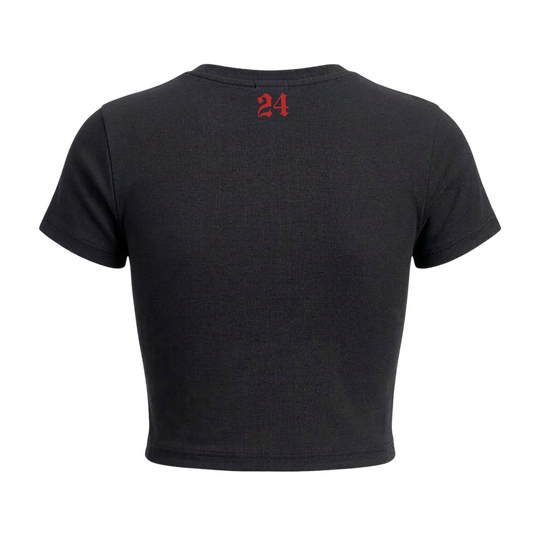 24 Songs Cult Baby Tee in Black