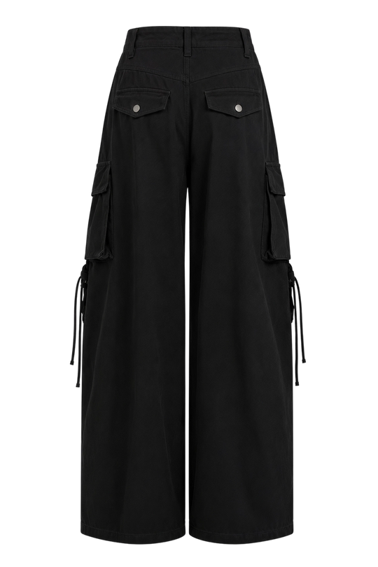 24 Songs Harmony Black Cargo Pants