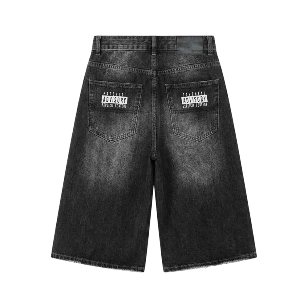 24 Songs Icon Jorts in Black