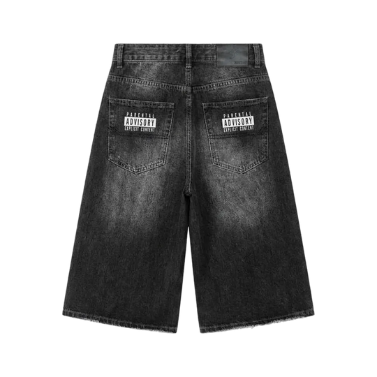 24 Songs Icon Jorts in Black