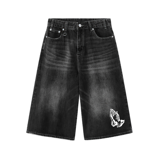 24 Songs Icon Jorts in Black