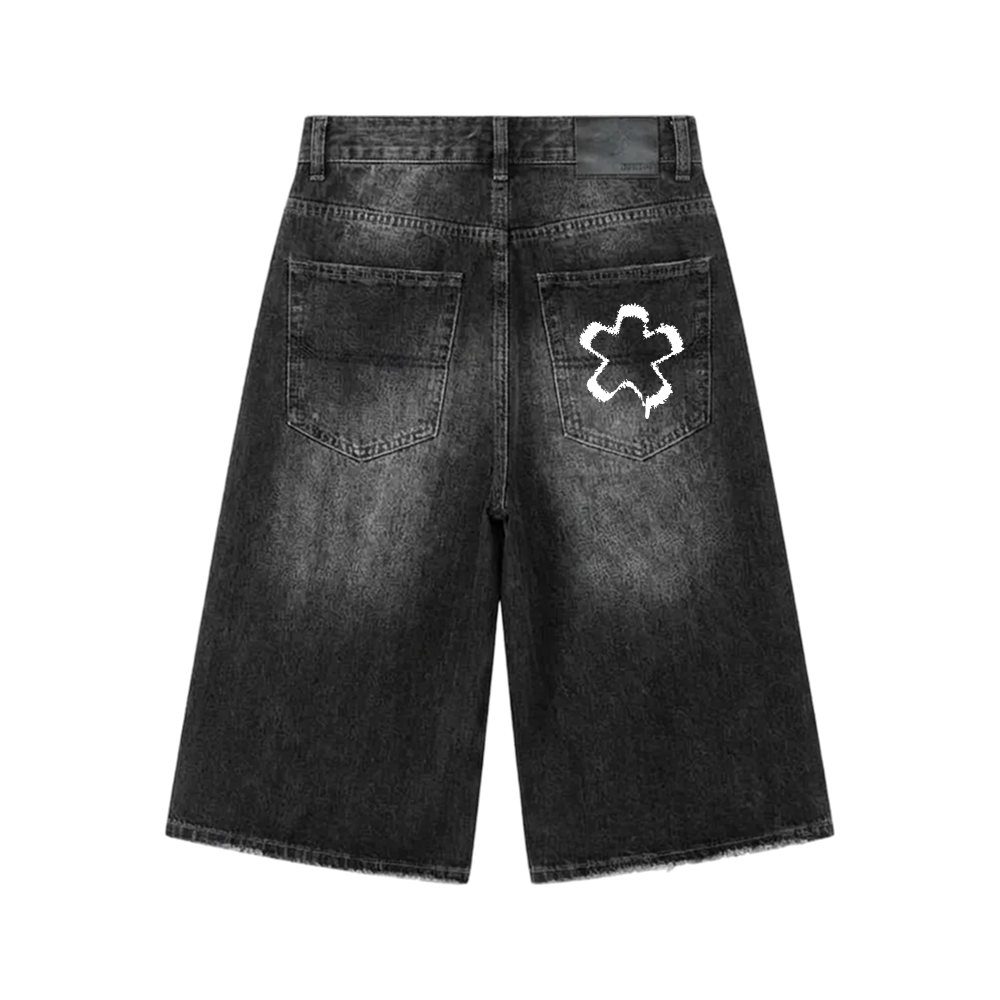 24 Songs OPM Jorts in Black