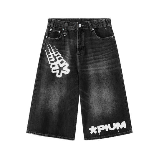 24 Songs OPM Jorts in Black