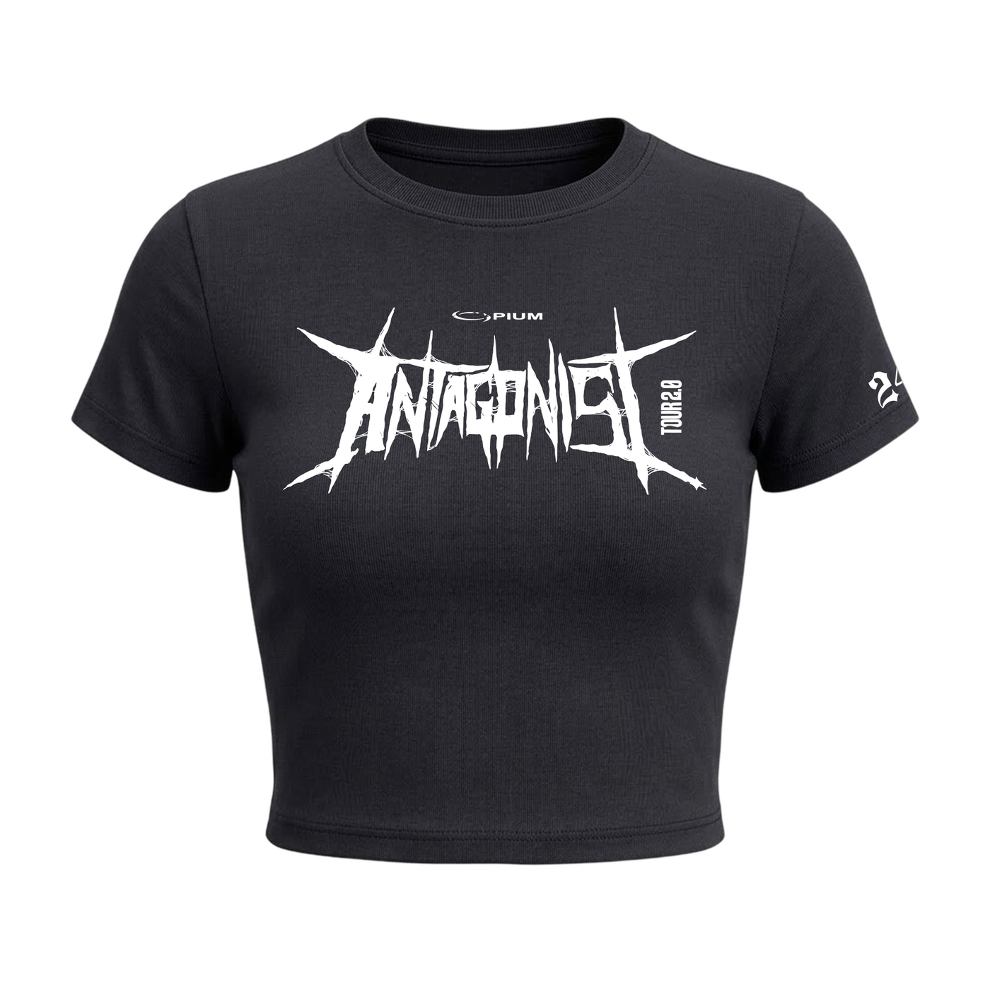 Carti - Antagonist Baby Tee in Black