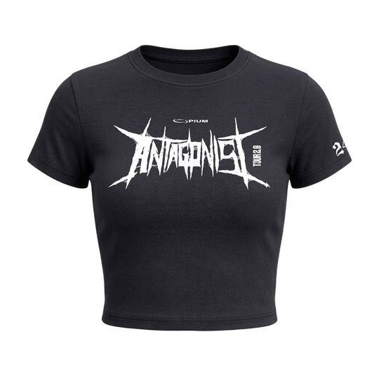 Carti - Antagonist Baby Tee in Black