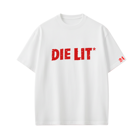 Carti - DIE LIT (White And Red) T-shirt