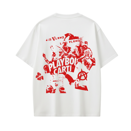 Carti - DIE LIT (White And Red) T-shirt