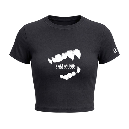 Carti - Iammusic Baby Tee in Black