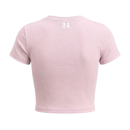 Don't Be Dumb Baby Tee in Pink