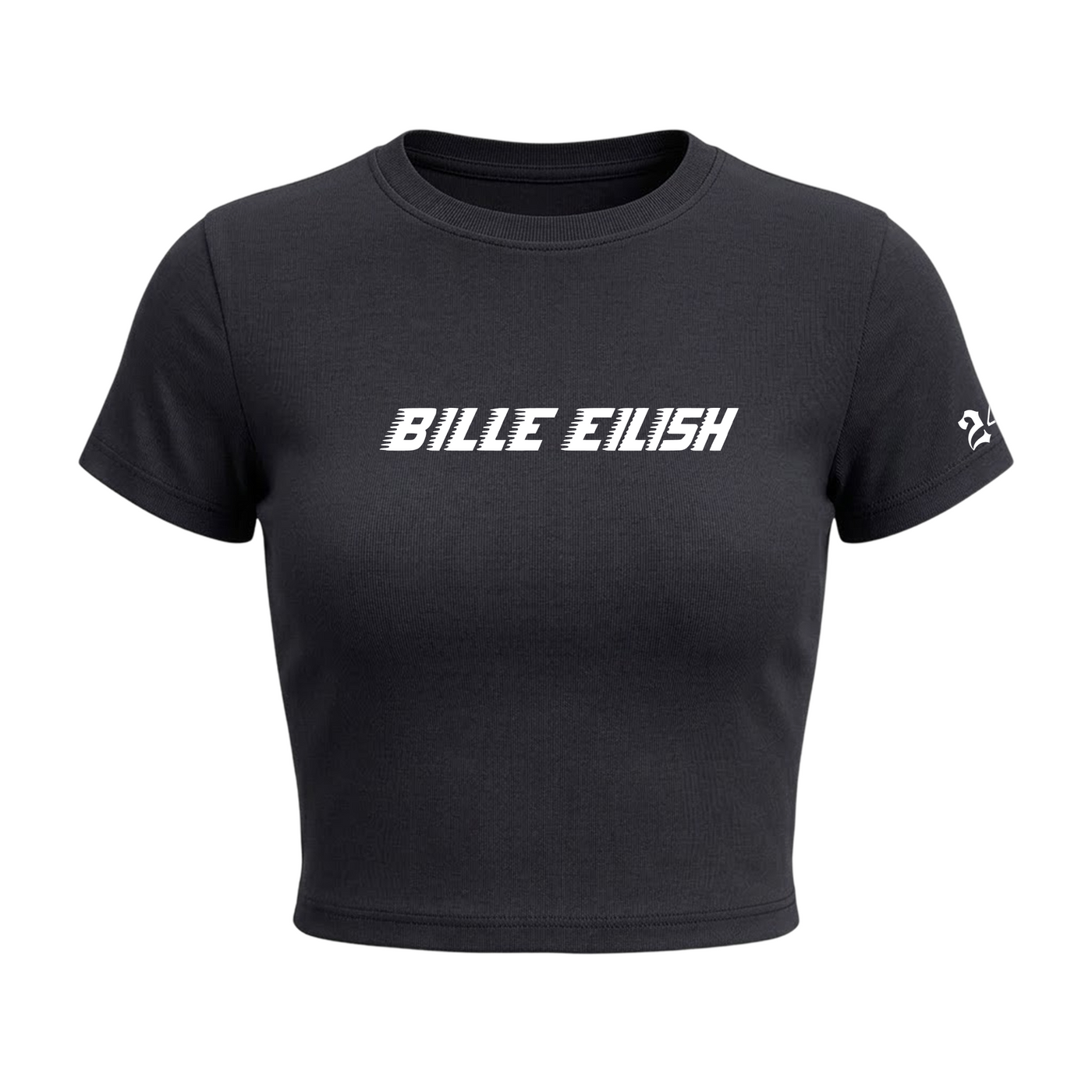 Eilish Goth Mom Baby Tee in Black
