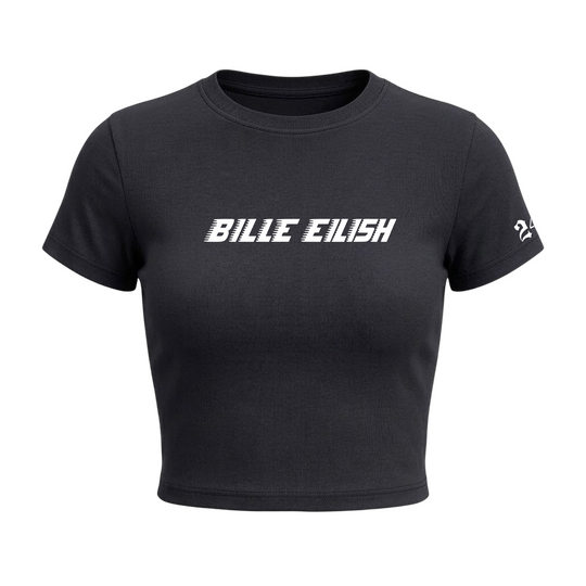 Eilish Goth Mom Baby Tee in Black