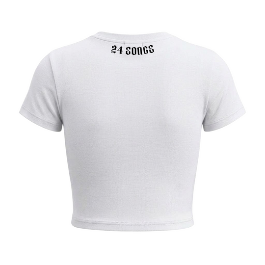 Eilish Goth Mom Baby Tee in White