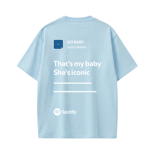 JUSTIN- HaileyXJustin T-shirt(Light Blue)