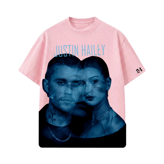 JUSTIN- HaileyXJustin T-shirt(Pink)
