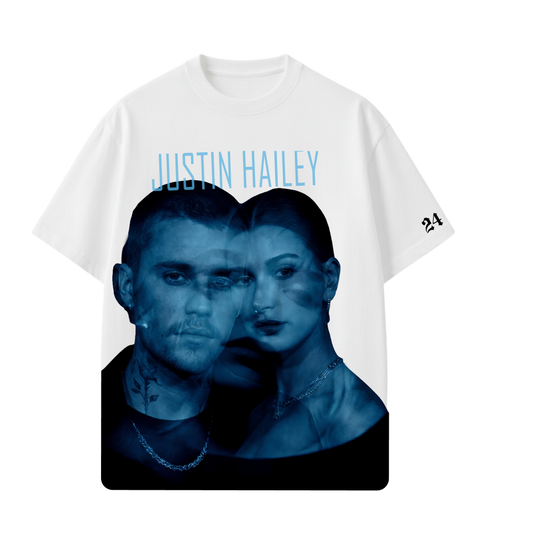 JUSTIN- HaileyXJustin T-shirt(White)