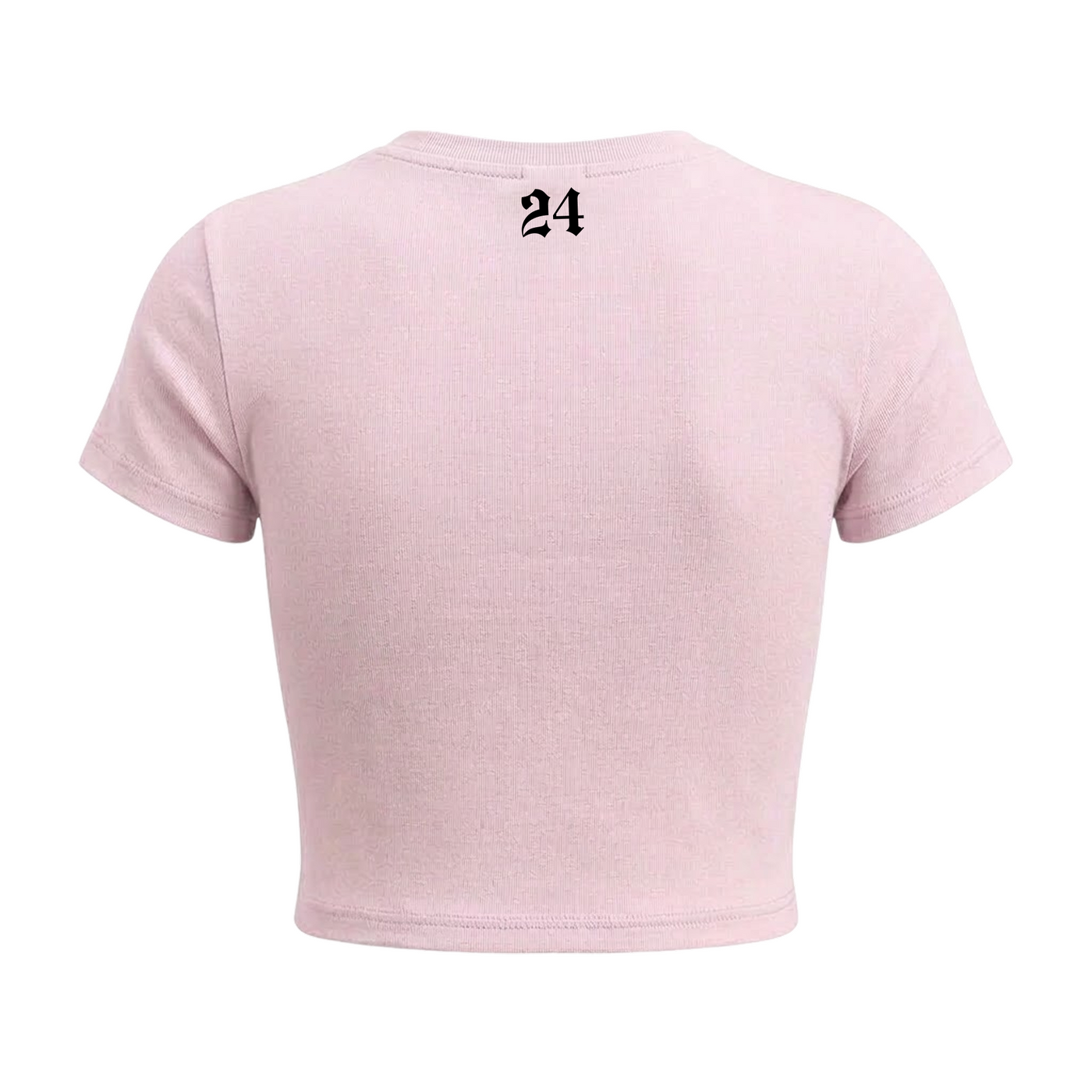 Kanye- Godless Behaviour Baby Tee in Pink
