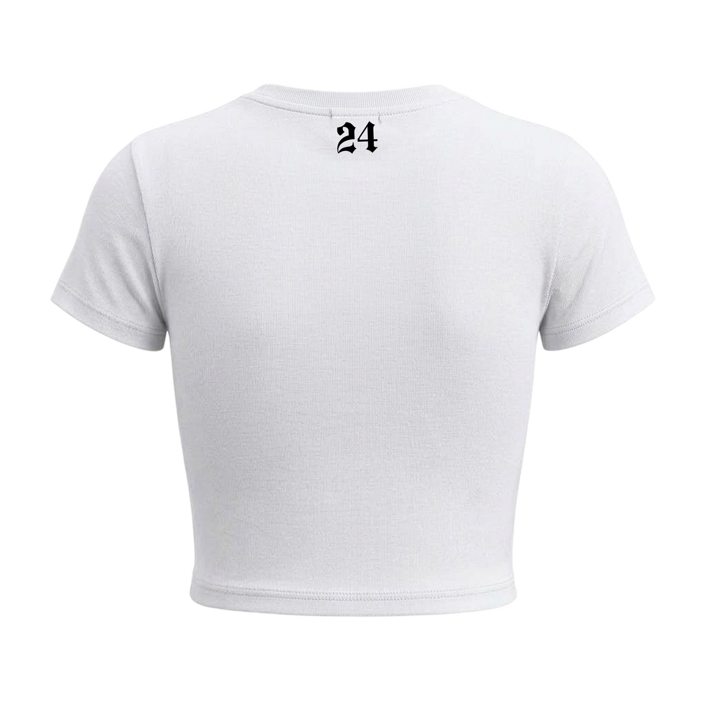 Kanye- Godless Behaviour Baby Tee in White