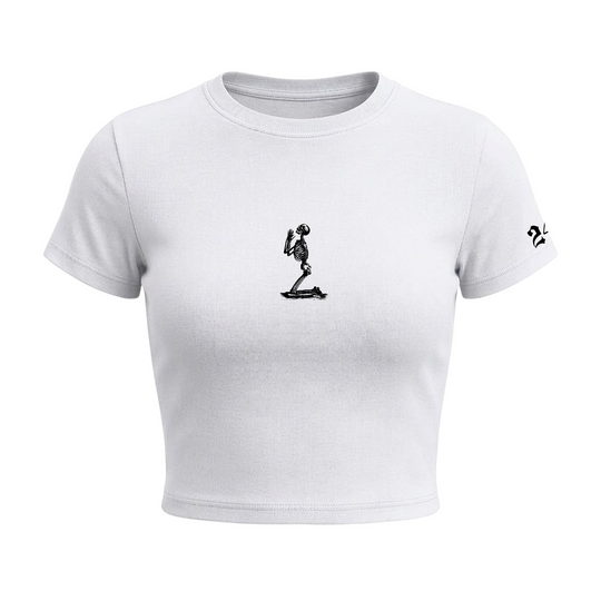 Kanye- Godless Behaviour Baby Tee in White