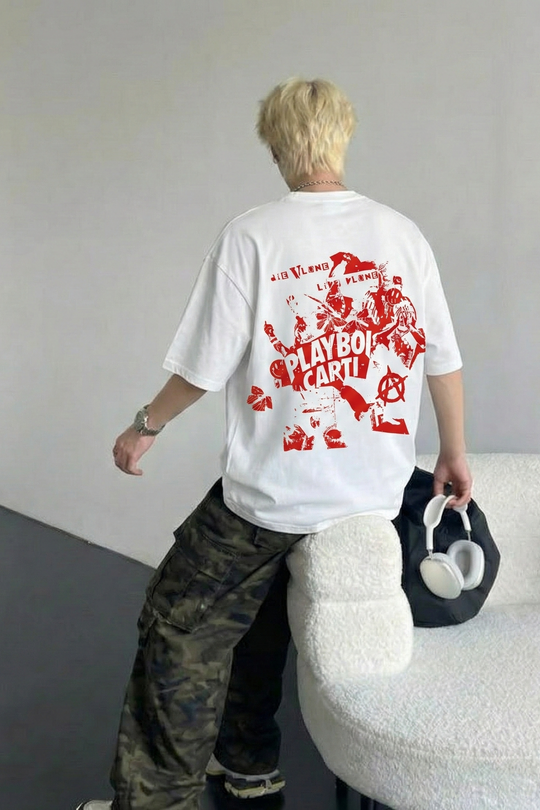Carti - DIE LIT (White And Red) T-shirt
